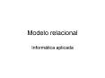 Modelo relacional PowerPoint PPT Presentation