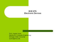 ECE 875: Electronic Devices