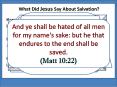 What Did Jesus Say About Salvation? PowerPoint PPT Presentation