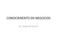 CONOCIMIENTO EN NEGOCIOS