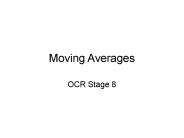 Moving Averages