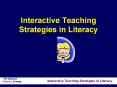 Interactive Teaching Strategies in Literacy PowerPoint PPT Presentation