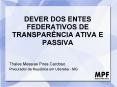 DEVER DOS ENTES FEDERATIVOS DE TRANSPAR PowerPoint PPT Presentation