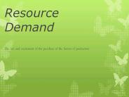 Resource Demand