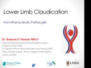 Lower Limb Claudication Non-Atherosclerotic Pathologies
