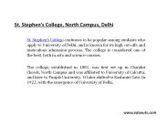 ST. Stephen’s College North Campus