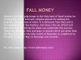 fall money PowerPoint PPT Presentation