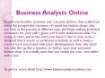 business analysts online PowerPoint PPT Presentation