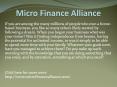 micro finance alliance PowerPoint PPT Presentation