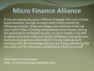 micro finance alliance