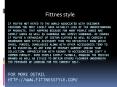 fittnes style PowerPoint PPT Presentation