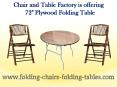 72" Plywood Folding Table - Folding Chairs Tables Larry