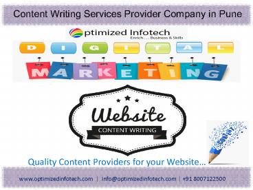 SEO Friendly Content Writing Services Pune