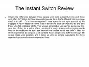 The Instant Switch Program Review