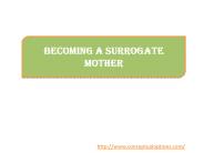 Becoming a Surrogate Mother