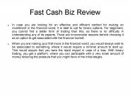 Fast Cash Biz Review