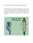 Make A Style Statement By Pairing Designer Kurtis With Denims! PowerPoint PPT Presentation