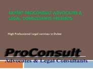 High professional Legal Services in Dubai