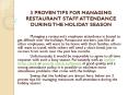 3 Proven Tips For Managing Restaurant Staff Attendance During The Holiday Season PowerPoint PPT Presentation