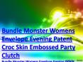 Bundle Monster Womens Envelope Evening Patent Croc Skin Embossed Party Clutch PowerPoint PPT Presentation