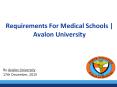 Requirements for Medical School | Avalon University PowerPoint PPT Presentation