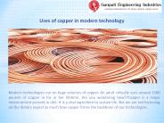 Uses of Copper in Modern Technology