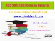 ACC 201 Potential Instructors / tutorialrank.com