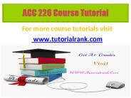 ACC 226 Potential Instructors / tutorialrank.com