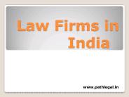 Law Firms in India