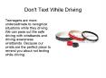 No Texting, Driving Awareness Wristbands PowerPoint PPT Presentation