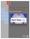 The Opportunities Available For Part-Time Work PowerPoint PPT Presentation