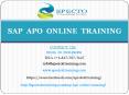 sap apo online training in canada PowerPoint PPT Presentation