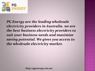 Small Business Electricity Providers