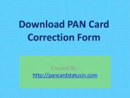 Download PAN card correction form