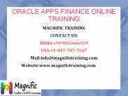 Oracle Apps Finance Online training In Australia