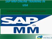 SAP MM ONLINE TRAINING IN USA