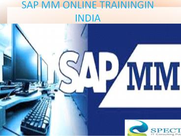 SAP MM ONLINE TRAINING IN INDIA