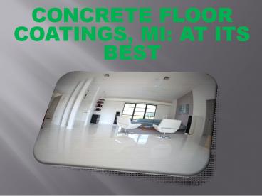 Concrete Floor Coatings Mi