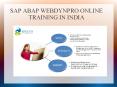 sap abap webdynpro online training in india PowerPoint PPT Presentation