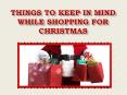 Christmas Shopping Tips