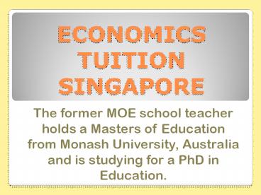 economics tutor singapore