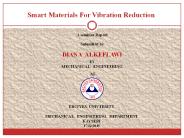 SMART MATERIALS FOR VIBRATION REDUCTION