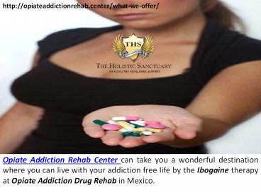 The Holistic Sanctuary treats with Ibogaine Treatment