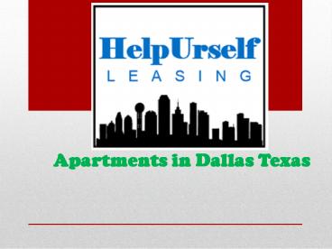 Apartments in Dallas Texas