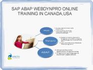 sap abap webdynpro online training in canada,usa