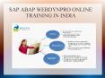sap abap webdynpro online training in india PowerPoint PPT Presentation