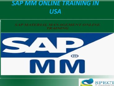 sap mm online training in usa