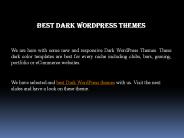 Best Dark WordPress Themes