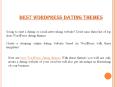 WordPress Dating Themes PowerPoint PPT Presentation