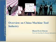 Overview on China Machine Tool Industry